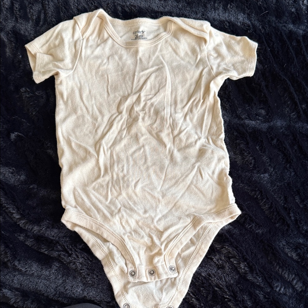 Carter's Cream Short Sleeve Bodysuit